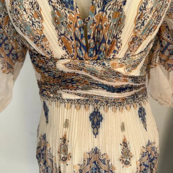 Zimmermann Printed Plissé-Organza Mini Dress - Picture 9 of 10